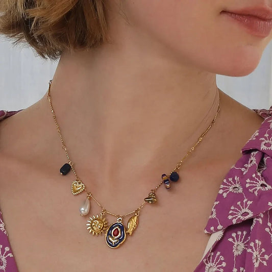 Moon Star Choker Necklace